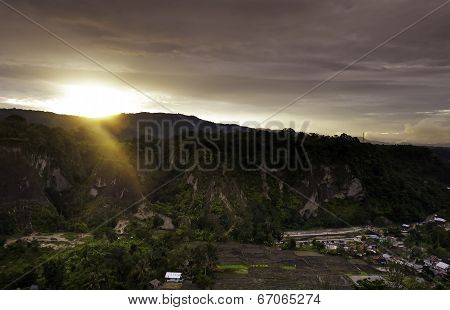Sianok Canyon At Sunset