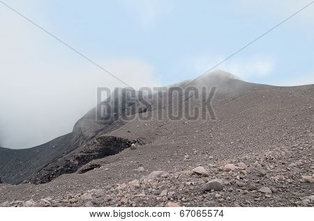 Volcano Merapi In The Clouds