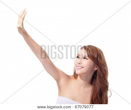 Uv Care And Beautiful Woman Face