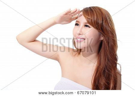 Uv Care And Beautiful Woman Face