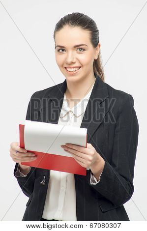 Business lady with documents