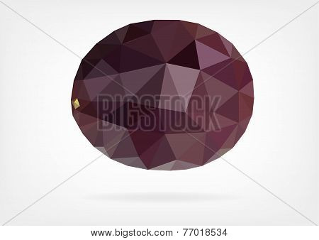 Low Poly Passion Fruit or Maracuja