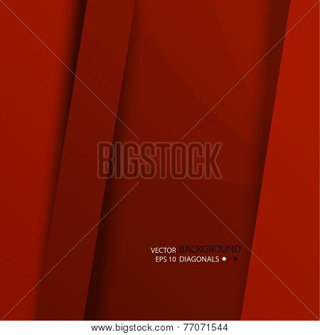 Background from strips of red paper overlay each other