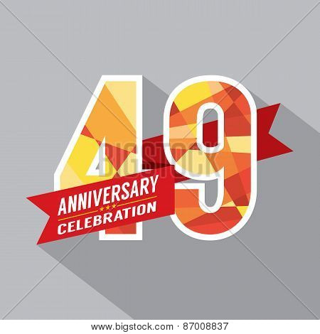 49Th Years Anniversary Celebration Design.