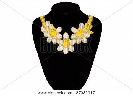 Necklace With Yellow Stones