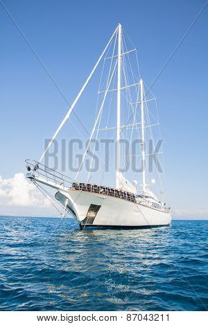 Huge sailing ship with two mast.