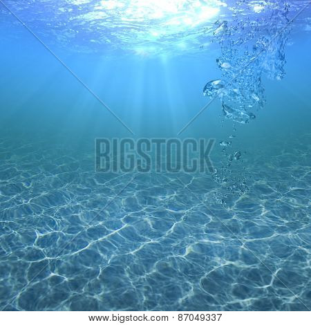 Clear, pure and transparent water in a swimming pool