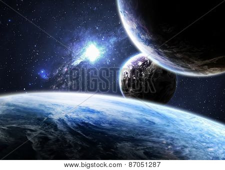 Space background. Elements of this image furnished by NASA