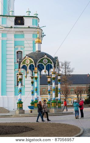 Sergiev Posad, Russia - March 28, 2015. The Great Trinity Monastery In Sergiyev Posad Near Moscow. G