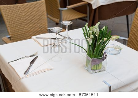 Table At A Restaurant In Venice