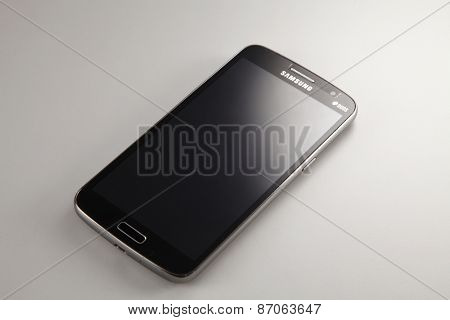 KUALA LUMPUR, MALAYSIA - April 2nd 2015. Close up of the Samsung mobile smart phone modal Galaxy grand 2