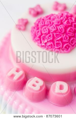 Close Up Pink Jelly Cake