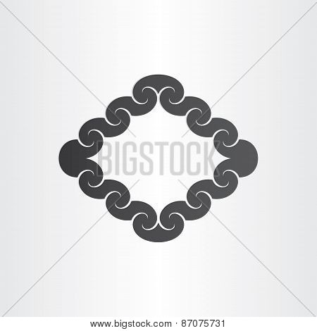 Abstract Wavey Frame Background