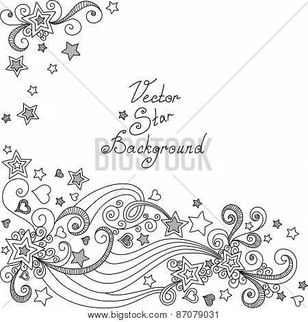 vector black and white star pattern