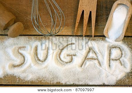 A Sugar Word With Background