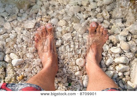 Gambe dell'uomo sul Seastones