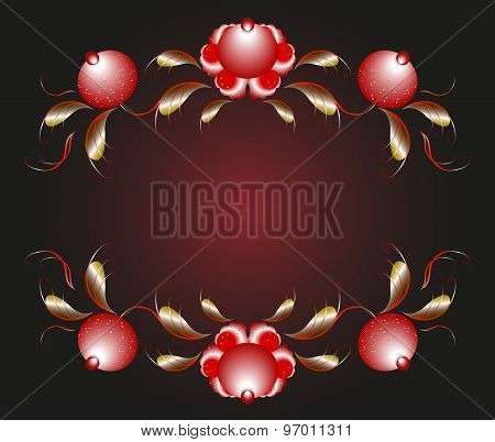 Pattern in the form of flower buds and leaves. EPS10 vector illustration