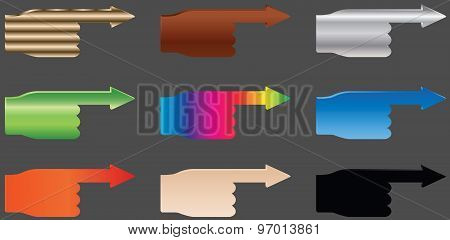 Vector hands - arrows