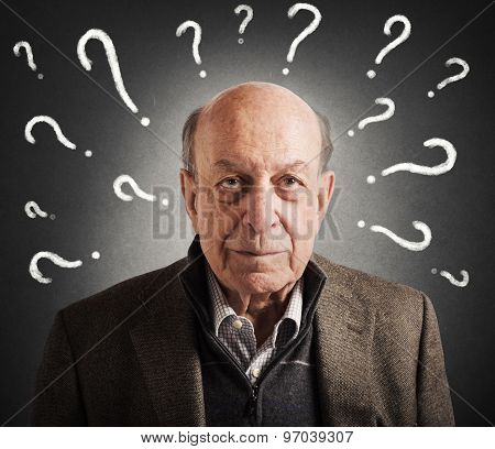 Old man confused