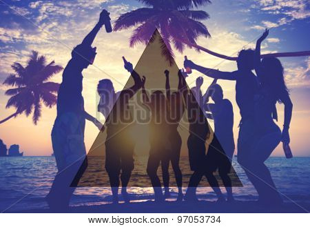 Summer Togetherness Friendship Triangle Copy Space Concept