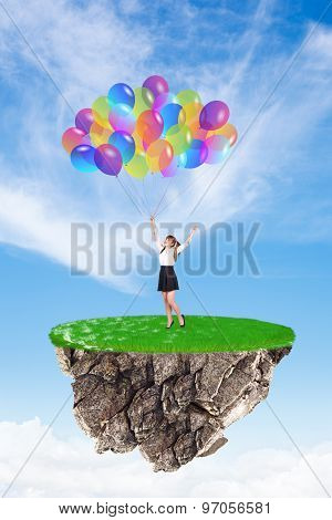Girl with balloons