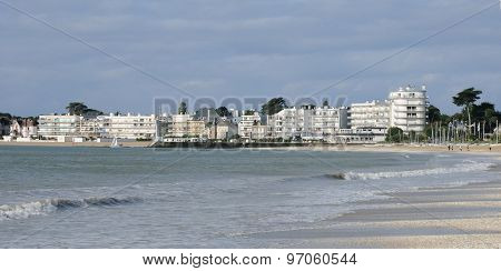 France, Beach Of Le Pouliguen View From La Baule