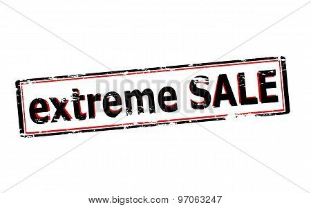 Rubber stamp with text extreme sale inside vector illustration