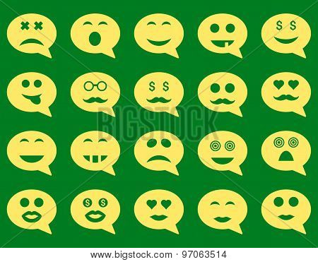 Chat emotion smile icons