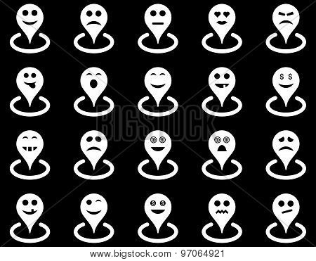 Smiled location icons