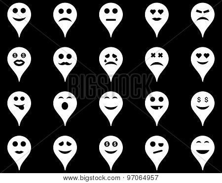 Emotion map marker icons.