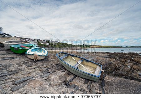 Boats At Portscatho In Cornwall
