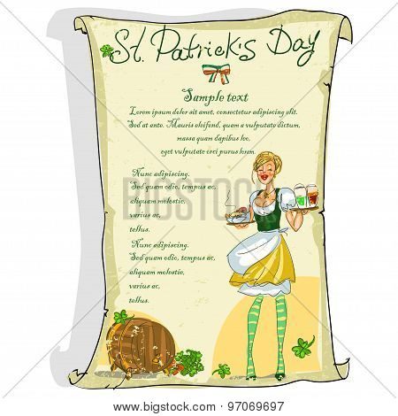 St. Patricks Day poster with sample text