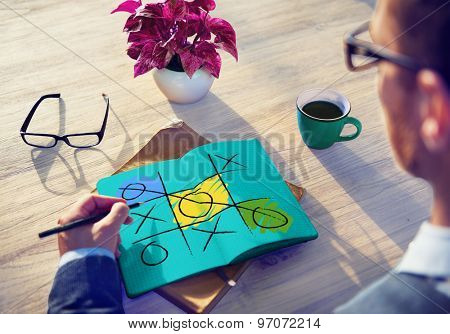 Leisure Game Tic Tac Toe Competition Challenge Winner Concept