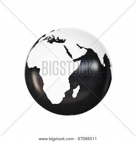 Globe 3D Geopolitical Extruded