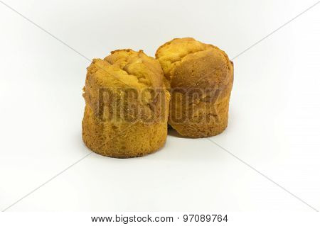 Plain Muffin Isolated On White Background