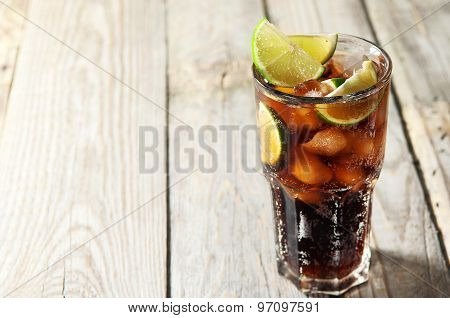 Cocktail With Cola And Ice