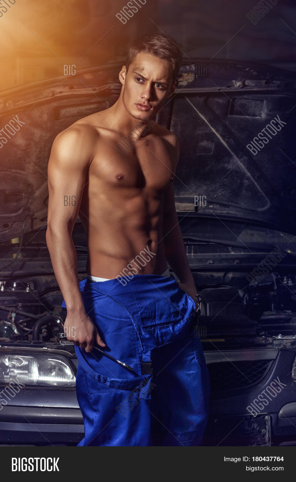 Mechanic Man Muscular Image & Photo (Free Trial) Bigstock