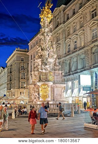 People On Graben Street In Vienna