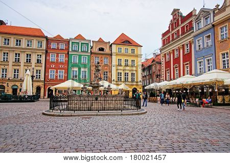 Fountain Of Proserpina At Market Square Of Poznan