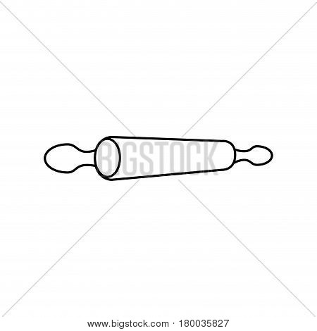 bakery wooden roll icon vector illustration design