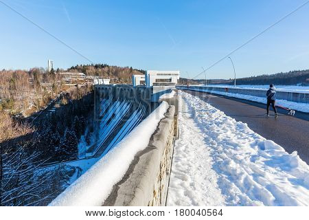 Dam Of The Lake Eupen Near Eupen, Belgium