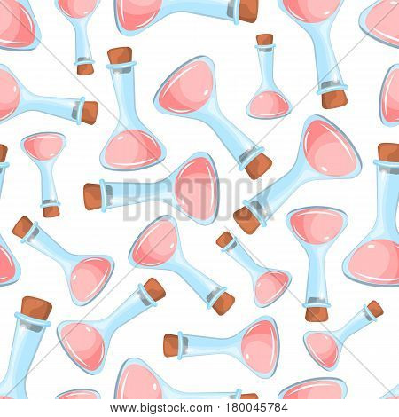 Flask seamless pattern on white background eps 10