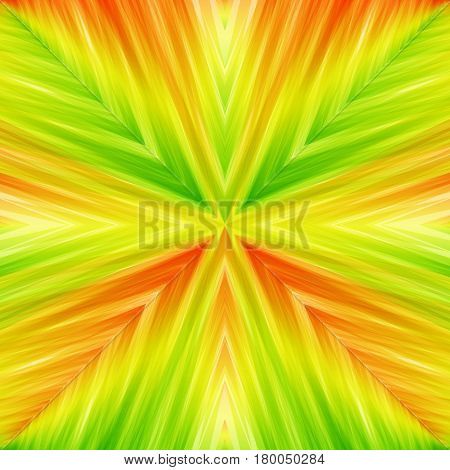 Bright Striped Angular Background of Summer Colors. Colored Texture of Symmetric Intersecting Lines from Center.