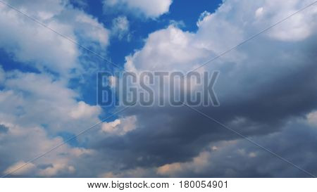 Over the Clouds. Fantastic background with clouds and mountain peaks, sky