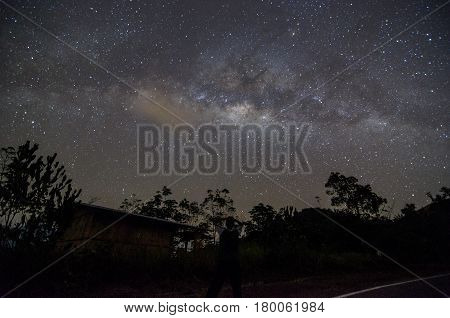 Chasing the stunning milky way located Telipok Hilll, Sabah Borneo, Malaysia
