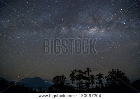 Chasing the stunning milky way located Telipok Hilll, Sabah Borneo, Malaysia