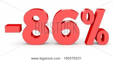 Minus Eighty Six Percent. Discount 86 %.