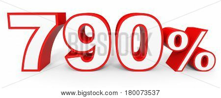 Seven Hundred And Ninety Percent. 790 %. 3D Illustration.