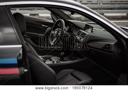 Russia, Moscow - September 24, 2016. Bmw M2 Sports Car With Performance Pack, Front-side View
