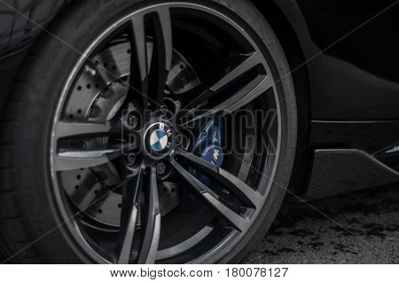 Russia, Moscow - September 24, 2016. Bmw M2 Sports Car With Performance Pack, Front-side View